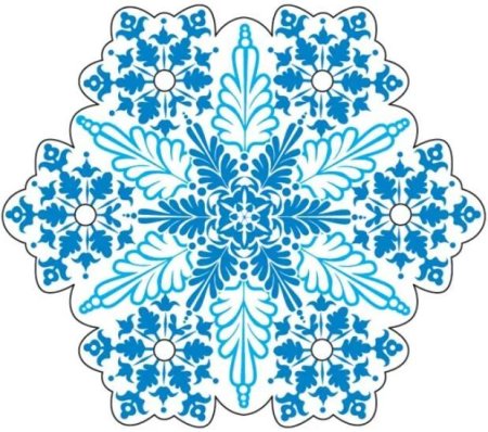 Голубые снежинки