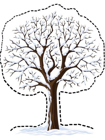 Макет дерево времена года