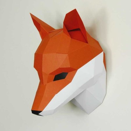 Оригами маска лисы