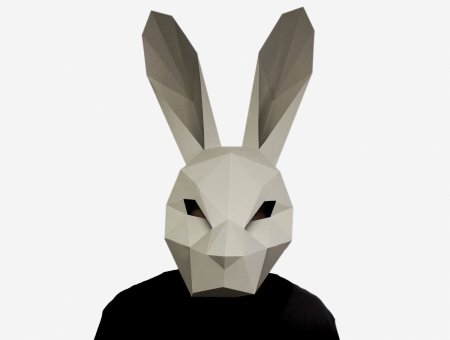 Полигональная маска зайца