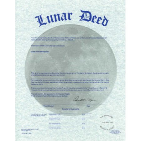 Сертификат на владение участком на луне