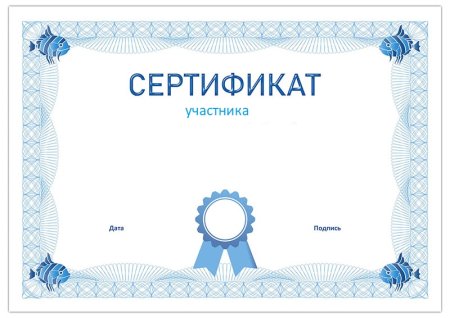 Сертификата победителя игры