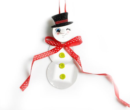 Снеговичок подвеска для елочной игрушки
