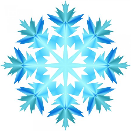 Снежинки синего цвета