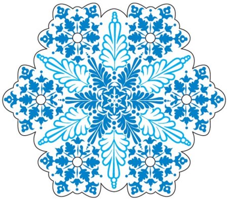 Снежинки синие