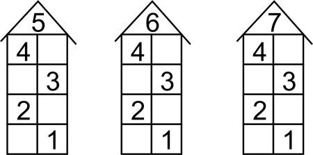 Состав числа 3 домик