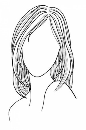 Женское лицо с волосами