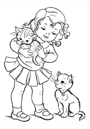 Девочка с котом