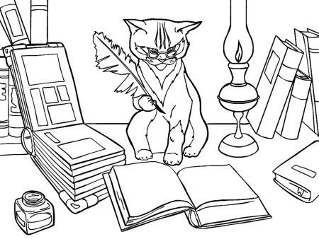 Кота с книгой