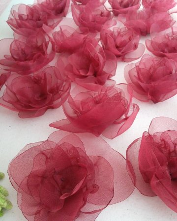 Лепестки для цветов из органзы
