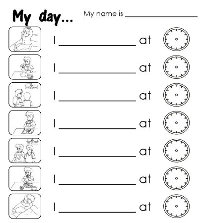 Расписание дня на английском