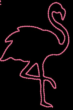 Фламинго для броши