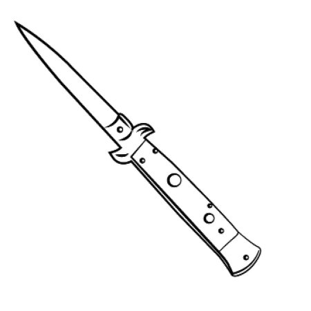 Нож нарисованный