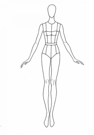 Фигура девушки для моделирования одежды