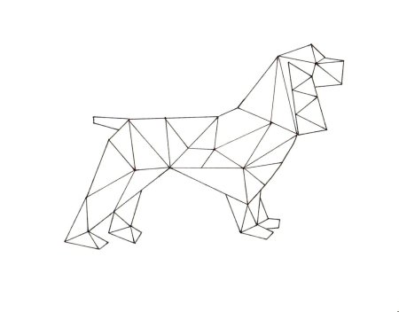 Собака из геометрических фигур