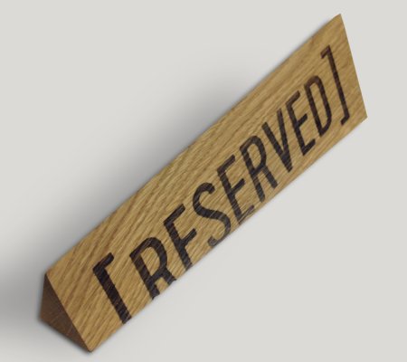 Табличка reserved