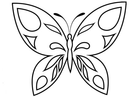 Вытынанка ажурные бабочки