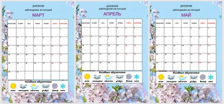 Календарь на год по месяцам