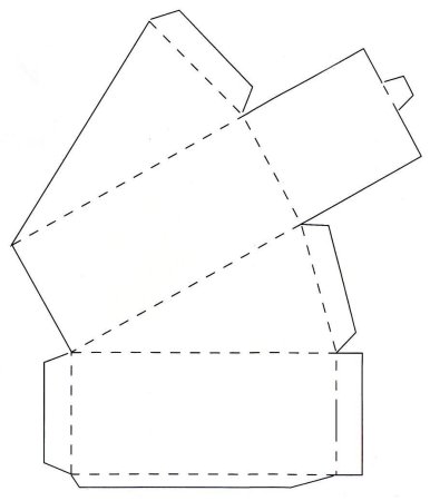 Треугольная коробочка с крышкой