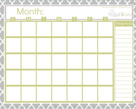 Календарь месяц горизонтальный