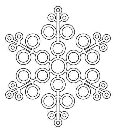 Снежинка из геометрических фигур