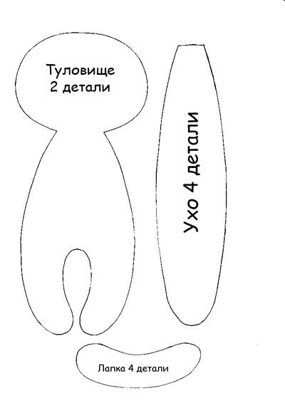 Выкройки игрушек Тильда заяц