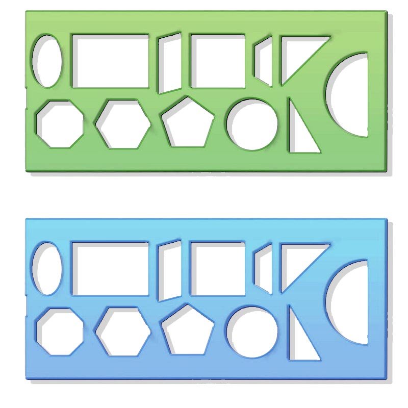 Геометрический трафарет линейка