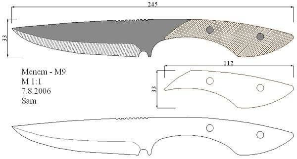 Формы клинков для ножей чертежи охотничьи