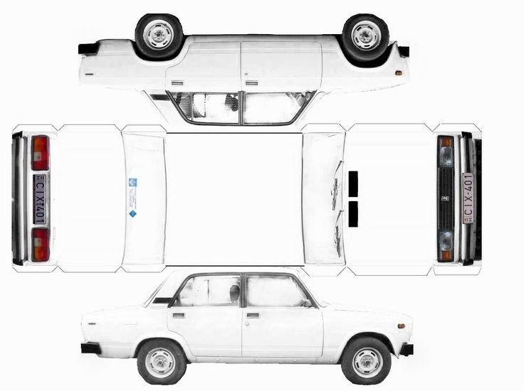 Шаблоны автомобилей из бумаги | Бесплатные макеты бумажных авто