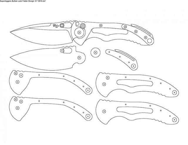Нож бабочка чертёж Standoff 2