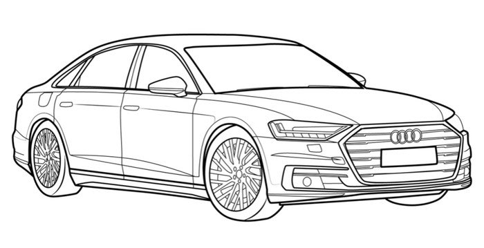 Раскраска Audi a6 c7