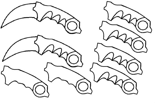 Чертёж ножа КЕРАМБИТА из стандофф 2