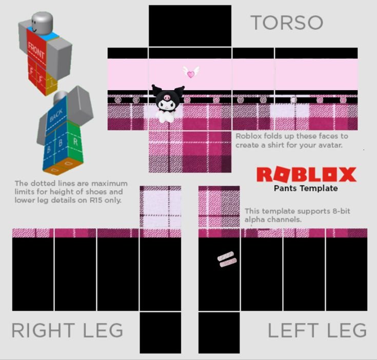 Shirt Roblox для девочек штаны