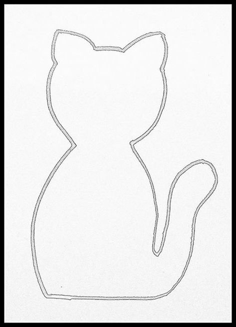 Трафарет кота для шитья