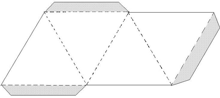 Четырехгранная пирамида развертка