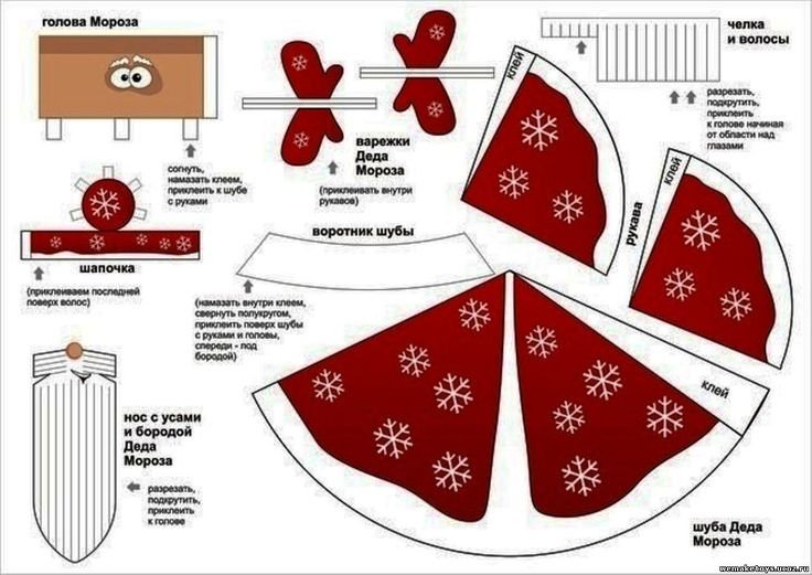 картонный дед мороз