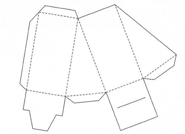 Развертка куска торта из бумаги
