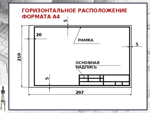 вертикальных рамки для чертежей