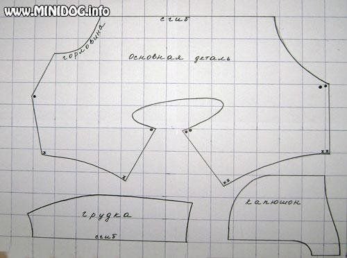 Выкройки одежды для самых маленьких собак