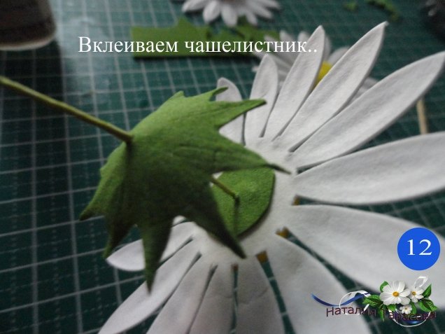 Листья ромашки из фоамирана