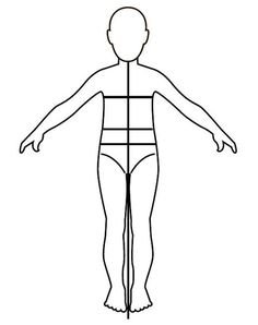 Силуэт ребенка для рисования одежды