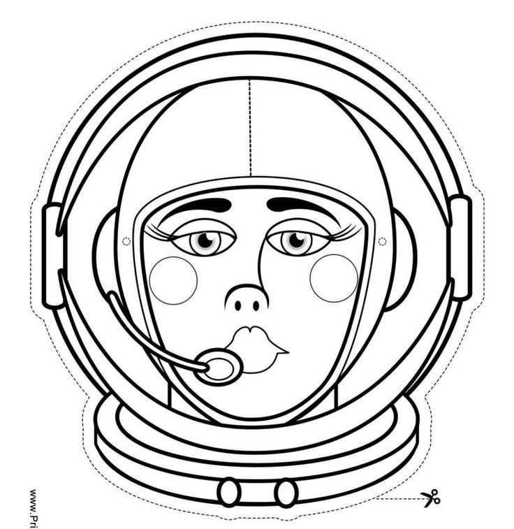 Космонавт шаблон для печати