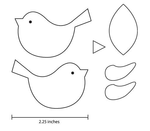 Птички шаблоны для вырезания