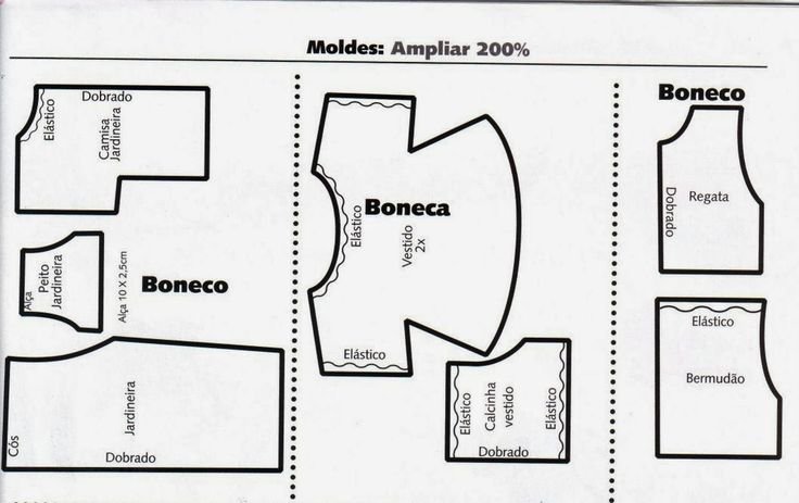 Выкройки для кукольной одежды