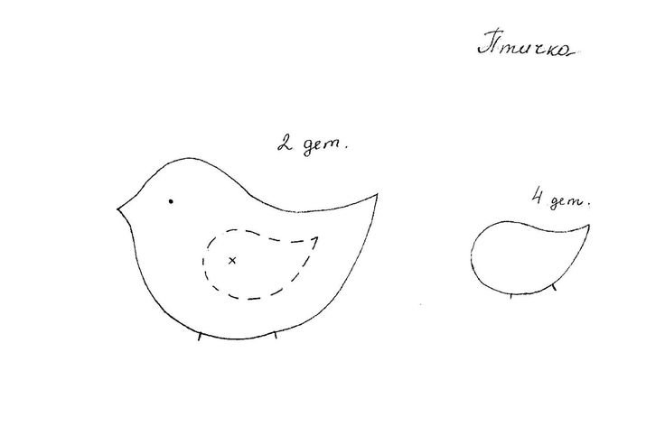 Птицы из фетра выкройки