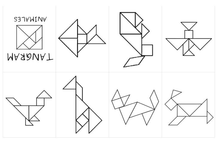 Фигуры из танграма для дошкольников схемы