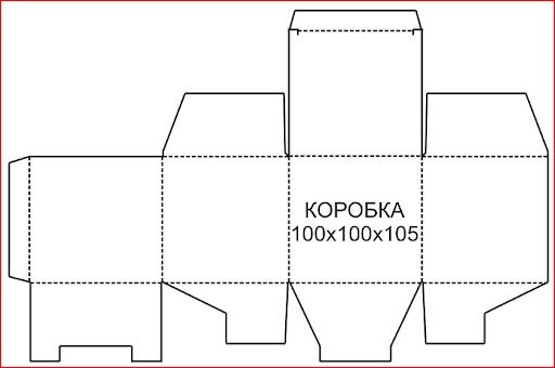 Коробочка своими руками из картона схема с размерами