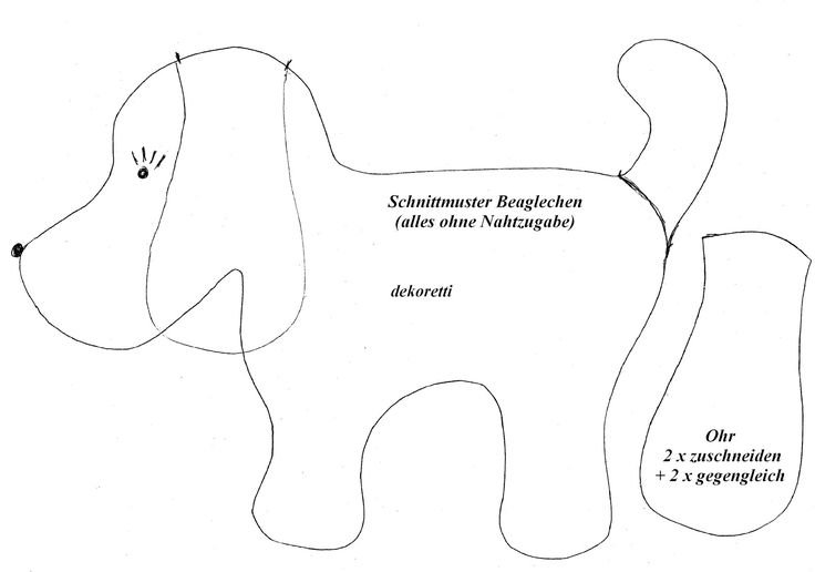 выкройка собаки мягкой игрушки