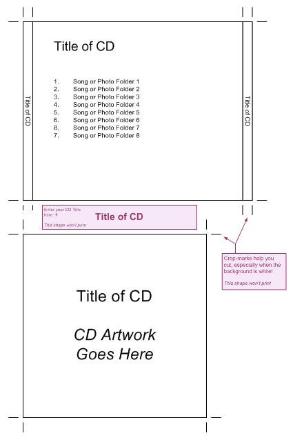 Макет обложки для CD диска