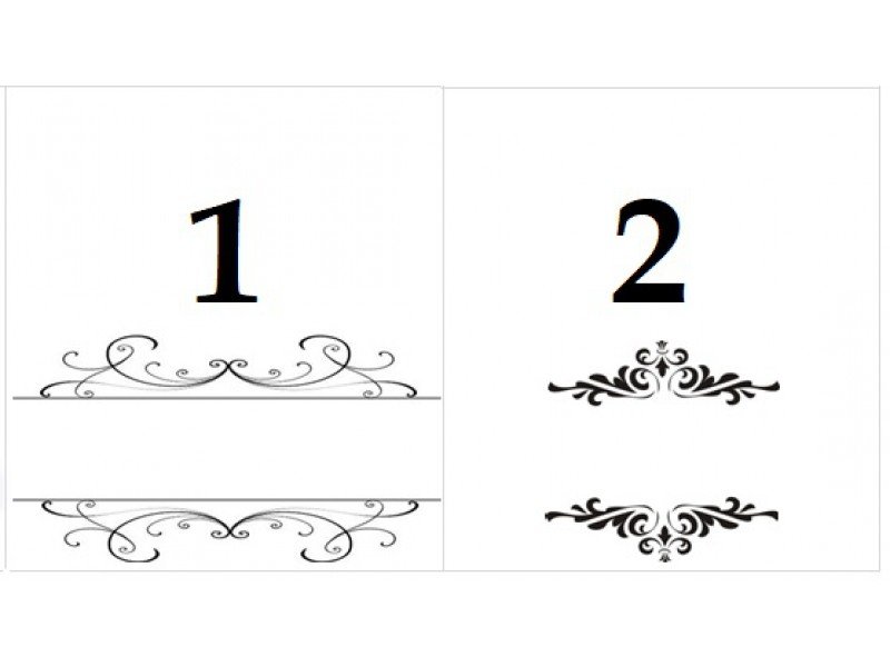 таблички для номеров столов